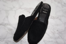 Newbark black wool Liza mules