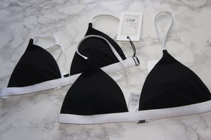 Onia x Theory black/white Danni bikini top