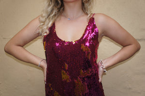 Free People Seeing Double Sequin Slip Dress