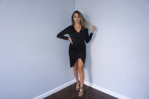 twenty black long sleeve dress