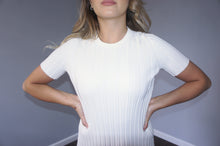 Helmut Lang off-white short sleeve maxi dress