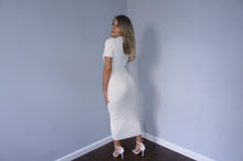 Helmut Lang off-white short sleeve maxi dress
