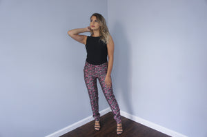 Maggy Frances pink floral wide leg pants