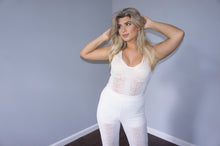 Twenty perforated bodysuit in off-white