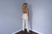 ALIX Open-back stretch-cady halterneck bodysuit
