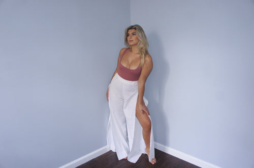 ALIX NYC Shore Club Linen Ivory Pants