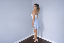 State of being pale blue "Vision" skirt