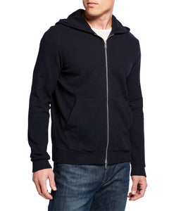 Theory Essential Zip-Front Waffle-Knit Hoodie
