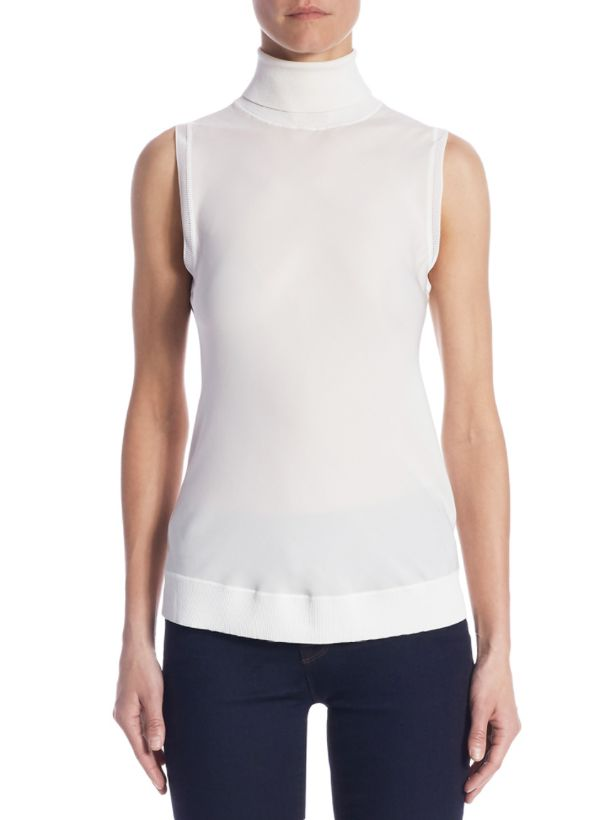 Theory Bias Silk Top in ivory