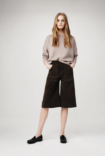 Frame denim suede high-rise culottes