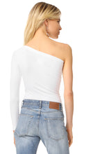 Helmut Lang One-Shoulder Long Sleeve Seamless Top
