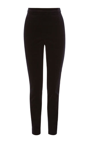 Karen Millen VELVET HIGH-WAISTED TROUSERS