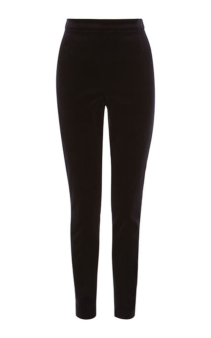 Karen Millen VELVET HIGH-WAISTED TROUSERS