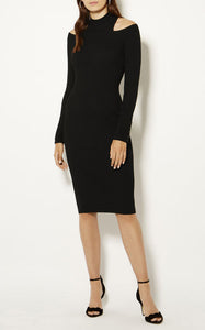 Karen Millen CUT-OUT KNITTED MIDI DRESS