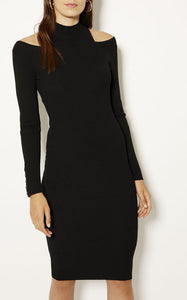 Karen Millen CUT-OUT KNITTED MIDI DRESS