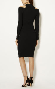 Karen Millen CUT-OUT KNITTED MIDI DRESS