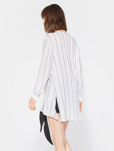Halston Heritage OVERSIZED STRIPED TOP